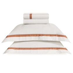 Jogo de Cama Queen 300 Fios Vercelli 240x280cm Branco/Solare