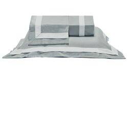 Jogo de Cama Queen 400 Fios Comfy Silver Green/Branco