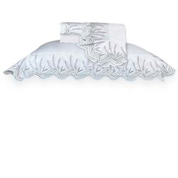 Jogo de Cama Queen 400 Fios Provence Branco/Lilás