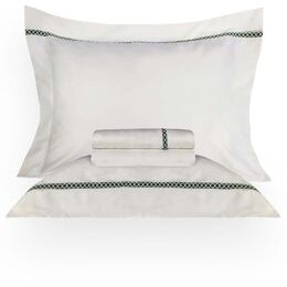 Jogo de Cama Queen 600 Fios Deauville Branco/Verde