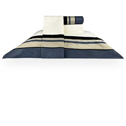 Jogo de Cama Queen 600 Fios Love By Sun And Moon Fend/Azul/Preto