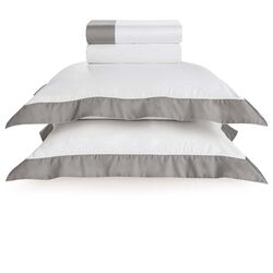 Jogo de Cama Queen 600 Fios San Carlo Branco/Grigio