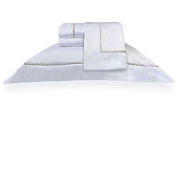 Jogo de Cama Queen 700 Fios Alpes Branco/Bege