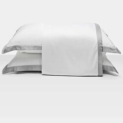 Jogo de Cama Queen Bamboo Color Branco/Cinza Steel