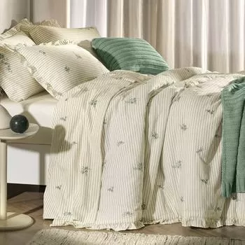 imagem de Jogo de Cama Queen Fio Tinto Bordado Elise - Karsten