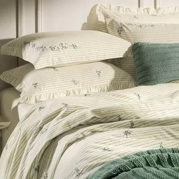 imagem de Jogo de Cama Queen Fio Tinto Bordado Elise - Karsten