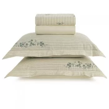 imagem de Jogo de Cama Queen Fio Tinto Bordado Elise - Karsten