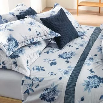 imagem de Jogo de Cama Solteiro 180 Fios Celeste - Karsten