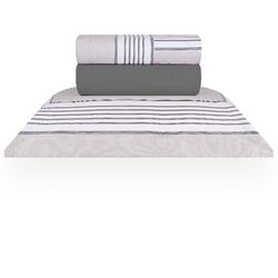 Jogo de Cama Solteiro 180 Fios Mark Estampado