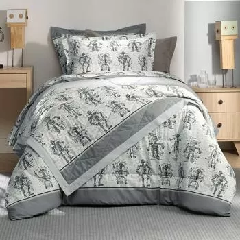 imagem de Jogo de Cama Solteiro 180 Fios Robôs - Karsten