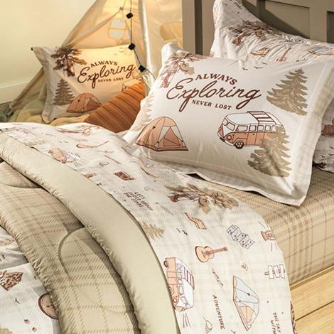 imagem do produto Jogo de Cama Solteiro 200 Fios Aventura - Karsten