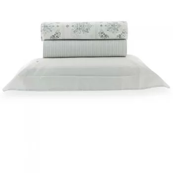 imagem de Jogo de Cama Solteiro 200 Fios Ayse - Kacyumara