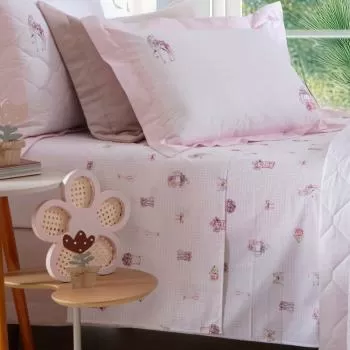 imagem de Jogo de Cama Solteiro 200 Fios Chloe - Kacyumara