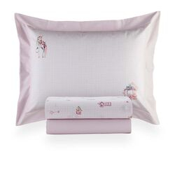 Jogo de Cama Solteiro 200 Fios Chloe Rosa