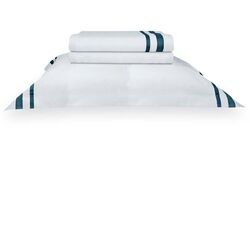 Jogo de Cama Solteiro 200 Fios Davos Branco/Verde