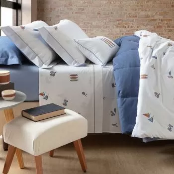 imagem de Jogo de Cama Solteiro 200 Fios Esportes de Verão - Naturalle Fashion