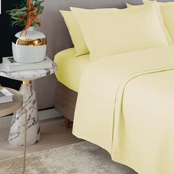 Jogo de Cama Solteiro 200 Fios Essencial Amarelo