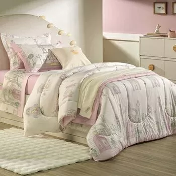 imagem de Jogo de Cama Solteiro 200 Fios Flory - Karsten