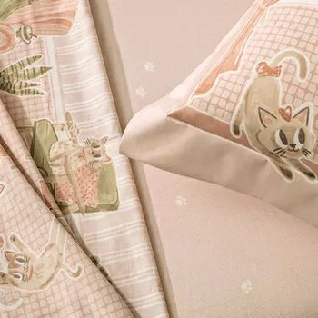 imagem de Jogo de Cama Solteiro 200 Fios Gatos - Karsten