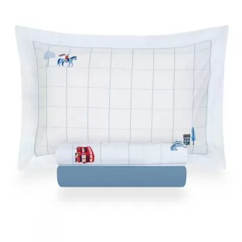 imagem de Jogo de Cama Solteiro 200 Fios Mini London - Naturalle Fashion