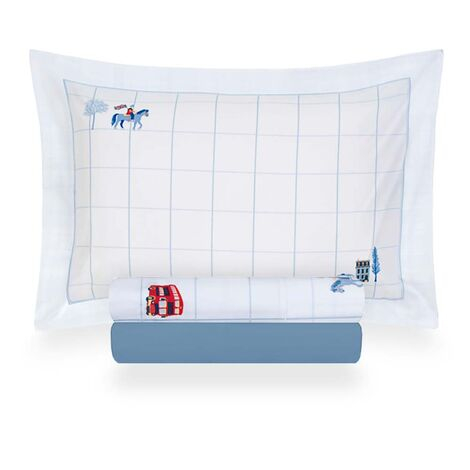 imagem do produto Jogo de Cama Solteiro 200 Fios Mini London - Naturalle Fashion
