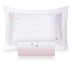 Jogo de Cama Solteiro 200 Fios Tea Time Rosa Nude