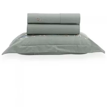 imagem de Jogo de Cama Solteiro 200 Fios Toby - Kacyumara