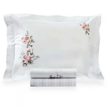 imagem de Jogo de Cama Solteiro 200 Fios Verene - Kacyumara