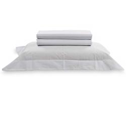 Jogo de Cama Solteiro 200 Fios Vida Bela Liso Branco