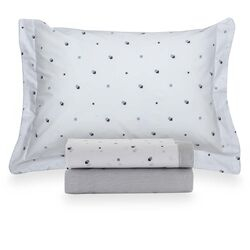 Jogo de Cama Solteiro 200 Fios Vintage Cubes Estampado