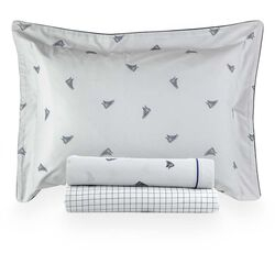 Jogo de Cama Solteiro 200 Fios Vintage Tenis Estampado Claro