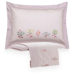 Jogo de Cama Solteiro 300 Fios Amel Rosa