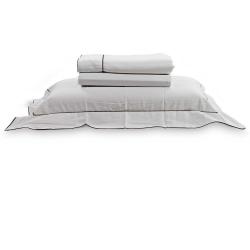 Jogo de Cama Solteiro 300 Fios Constantine Branco/Preto