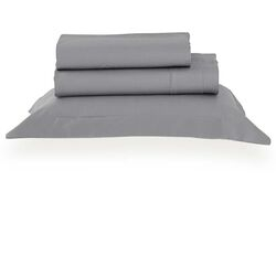 Jogo de Cama Solteiro 300 Fios Satinée Liso Silver
