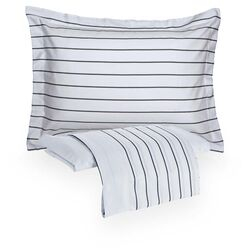 Jogo de Cama Solteiro 300 Fios Triest Branco/Preto