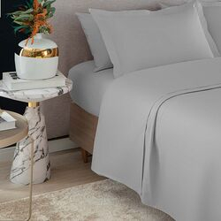 Jogo de Cama Solteiro King 200 Fios Essencial Cinza