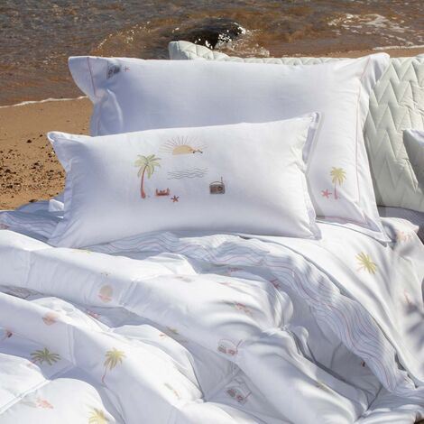 imagem do produto Jogo de Cama Solteiro King 200 Fios Mergulho no Mar - Naturalle Fashion