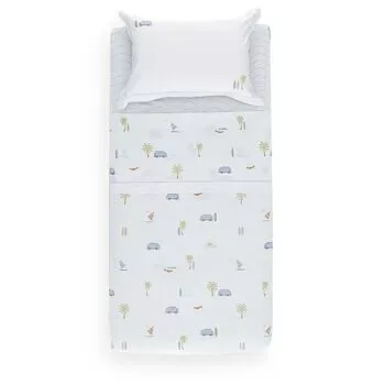 imagem de Jogo de Cama Solteiro King 200 Fios Ondas do Surf - Naturalle Fashion