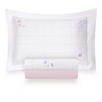 Jogo de Cama Solteiro King 200 Fios Tea Time Rosa Nude