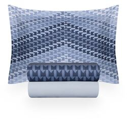Jogo de Cama Solteiro King 300 Fios Brasilidade Azul