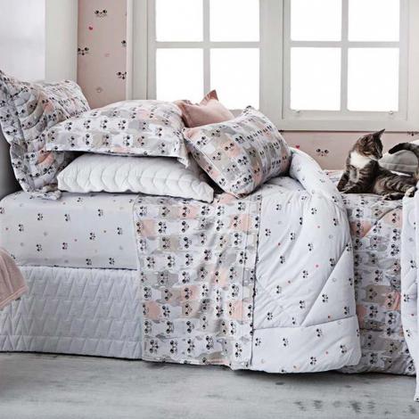 imagem do produto Jogo de Cama Solteiro Malha Cats - Naturalle Fashion