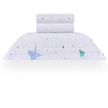 imagem de Jogo de Cama Solteiro Malha Kami - Naturalle Fashion