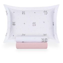Jogo de Cama Solteiro Malha Panda Estampado