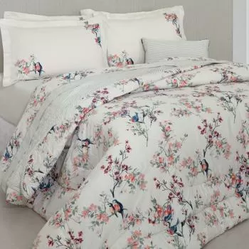 imagem de Jogo de Cama Solteiro Viúva 300 Fios Birdies - Kacyumara