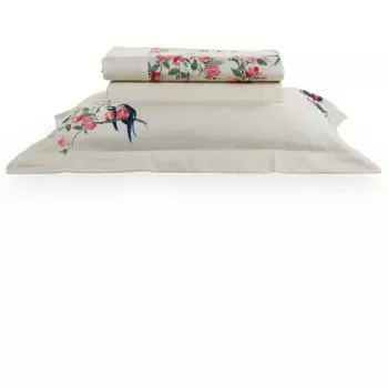 imagem de Jogo de Cama Solteiro Viúva 300 Fios Birdies - Kacyumara