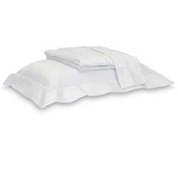 Jogo de Cama Solteiro Viúva 400 Fios Ajour Branco