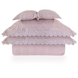Kit Cama Completa Casal Garden 9 peças Rosa