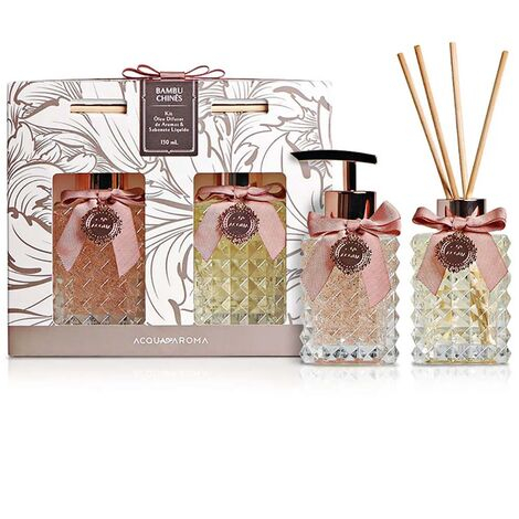 imagem do produto Kit Difusor com Sabonete Lquido Bambu Chins 130ml 2 peas  - Acquaroma
