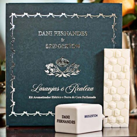 imagem do produto Kit Difusor e Barra de Cera Perfumada 50g Bridgerton Laranjas e Realeza 2 pe�as - Dani Fernandes