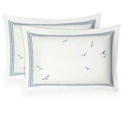 Kit Fronha 50x70cm 200 Fios Cannes 2 peças Branco/Azul